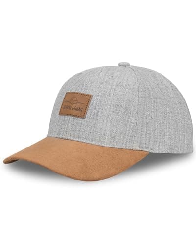 Image of Johnny Urban Cap Men and Women Snapback Grey Brown - Dean - Stylish Baseball Cap Adjustable & with Logo Badge - One Size Unisex - Comfortable Trucker Hat