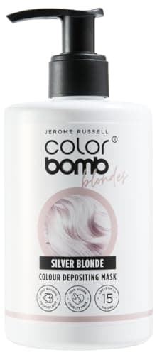 Image of Jerome Russell Colour Bomb Blondes – SLVER Blonde Colour Depositing Hair Mask – Nourishing, Semi-Permanent Colour & Shine Treatment – Vegan, Cruelty-Free, 300 ml