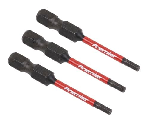Image of Sealey 3pc 50mm Hex 2.5mm Impact Power Tool Bit Set - AK8235