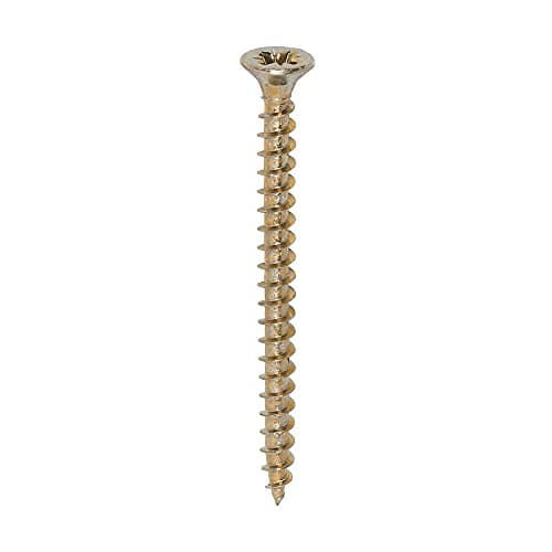 Image of TIMCO Solo Chipboard & Woodscrews - PZ - Double Countersunk - Yellow - 4.0 x 50mm - Box of 200
