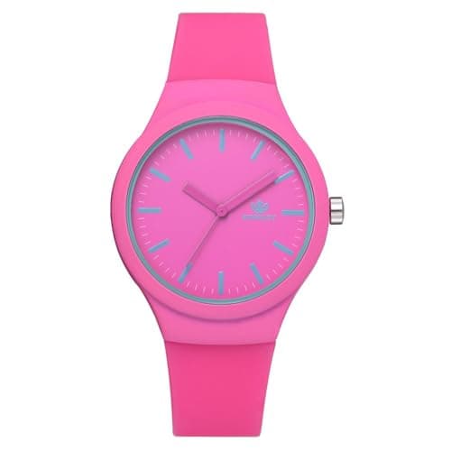 Image of Watches Strap Solid Women Ladies Casual Wristwatch Silicon Clock Pattern Fashion Women's Watch Swatches for Women (Hot Pink, One Size)