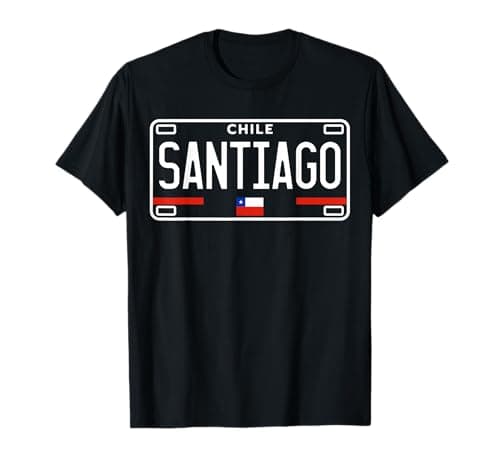 Image of Santiago Chile License Plate, Santiago Chile, Santiago T-Shirt