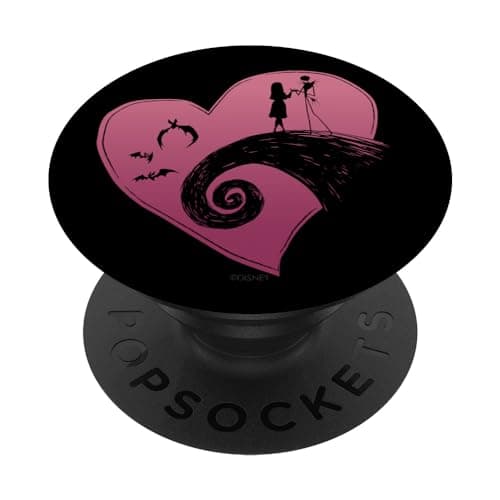 Image of Disney The Nightmare Before Christmas Jack and Sally Heart PopSockets Adhesive PopGrip