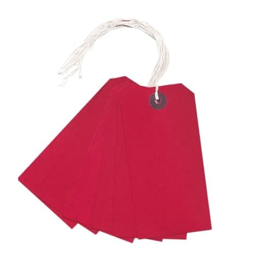 Image of Q-Connect KF01627 Strung Tag 120x60mm - Red (Pack of 1000)