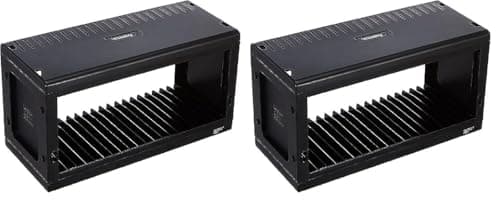 Image of Hama CD Rack for 20 CDs (Space-saving storage, hanging or standing, for office or any room), Black (Pack of 2)