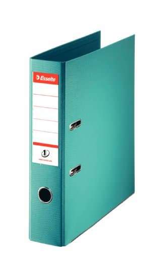 Image of Esselte, Number 1 Power, A4, Lever Arch File, 75 mm Spine, 500 sheets Capacity, PP, Plastic Cover, File Folder, 811550, Turquoise