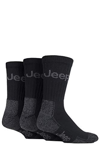 Image of Jeep Men's JM273 3 Pair Luxury Terrain Socks Black (2) 6-11
