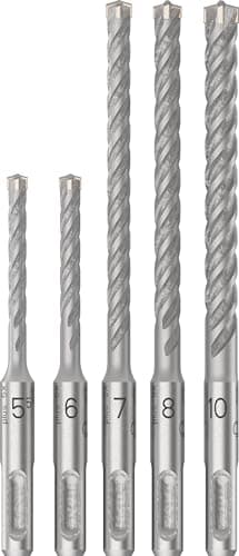Image of Bosch 5X PRO SDS plus-5X Hammer Drill Bit Set (for Concrete, Lime and Sand Bricks, Ø 5,5, 6,0, 7,0, 8,0, 10,0 mm, Professional Accessory Rotary Hammer)