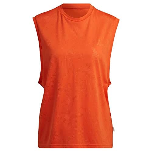 Image of adidas Made to Be Remade Women's Running Tank Top, Semi Impact Orange, XS