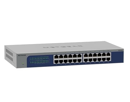 Image of NETGEAR 24-Port Gigabit Ethernet Unmanaged Network Switch (GS524) – Desktop, Wall or Rack Mount, and Limited Lifetime Protection