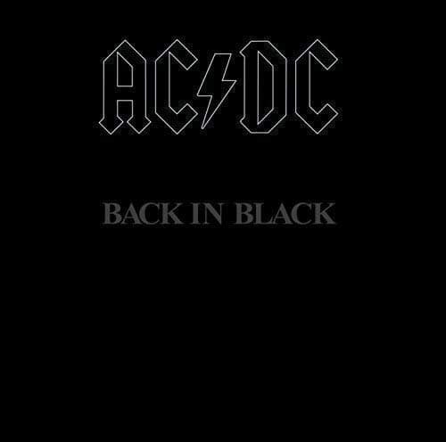 Image of AC/DC.Back in Black. Iconic Album Cover Poster Various Sizes (A2 Size 42 x 61 cms) (A4 Size 21 x 29 cms)