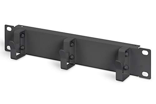 Image of Digitus cable management panel - 10-inch - 1U - 3 cable guides - For patch cables in the network cabinet - Black