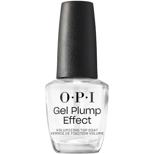 Image of OPI Gel Plump Effect Nail Polish Top Coat High Gloss Finish and Long Lasting Gel Look Finish, 15ml
