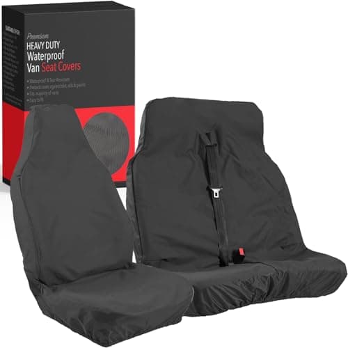 Image of XtremeAuto® Universal Black Extra Heavy Duty Van Seat Covers Set