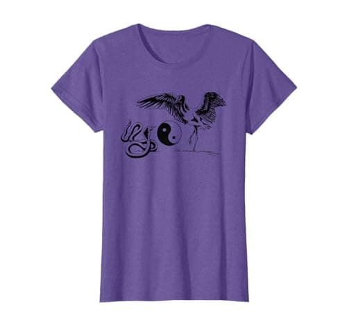 Image of Tai Chi Chuan White Crane Pose Yin Yang Chinese Martial Arts T-Shirt