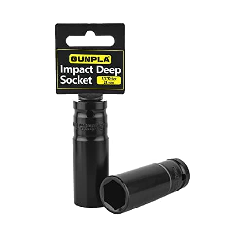 Image of Gunpla 1/2 inch Deep Metric Impact Socket CR-V 21mm Heavy Duty High Torque Chrome Vanadium Steel Drive