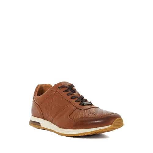 Image of Dune London Mens Trilogy Wide Fit Suede Lace Up Trainers Size UK 11 Tan