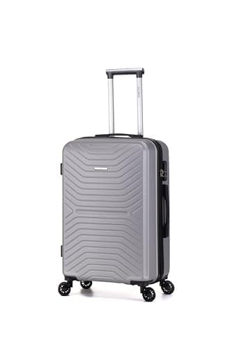Image of FLYMAX 24" Medium Suitcase 4 Wheel Lightweight Luggage Hard Shell ABS Travel Case Hold Check in Fits 15kg - 20kg Medium Size + 3 Digit Lock + Telescopic Handle 67 Litre Capacity