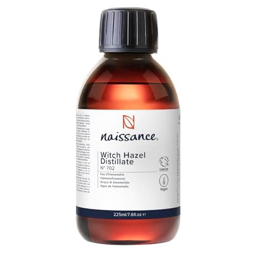 Image of Naissance Distilled Witch Hazel (no. 702) 225ml - Pure, Natural, Cruelty Free, Vegan - Cleansing & Toning - Aromatherapy, Skincare and DIY Beauty Recipes