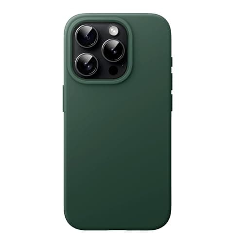 Image of JETech Silicone Case for iPhone 15 Pro 6.1-Inch, Silky-Soft Touch Full-Body Protective Phone Case, Shockproof Cover (Midnight Green)