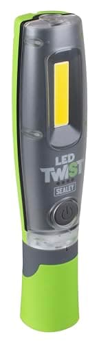 Image of Sealey LED Twist Rechargeable Inspection Light 8W COB & 1W SMD - LED1001G, Green