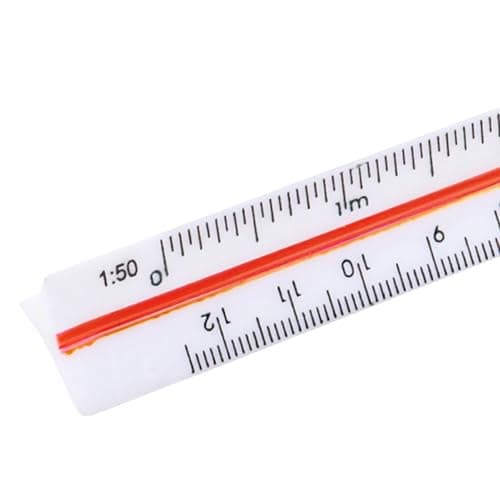 Image of Architectural Triangular Scale Ruler - 30cm Metric Scale 1:20, 1:25, 1:50, 1:75, 1:100, 1:125 for Architects Draftsman Engineers