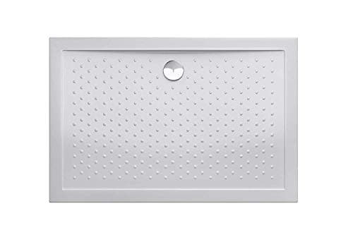Image of Durovin Bathrooms 900 x 800 x 40mm Shower Tray Anti Slip Surface, Acrylic Material,Various Sizes, Rectangular Shape