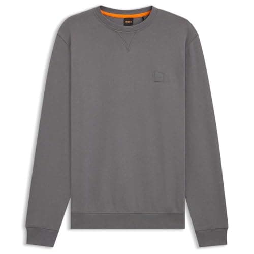 Image of BOSS Mens Westart Sweatshirt, Open Grey, M UK