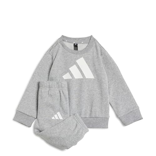 Image of adidas Unisex Baby ESSENTIALS BIG LOGOJOGGER, medium grey heather/white, 9-12 Months