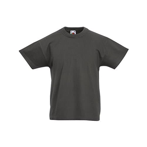Image of Fruit of the Loom Childrens/Kids Original Short Sleeve T-Shirt (3-4 Years) (Light Graphite)