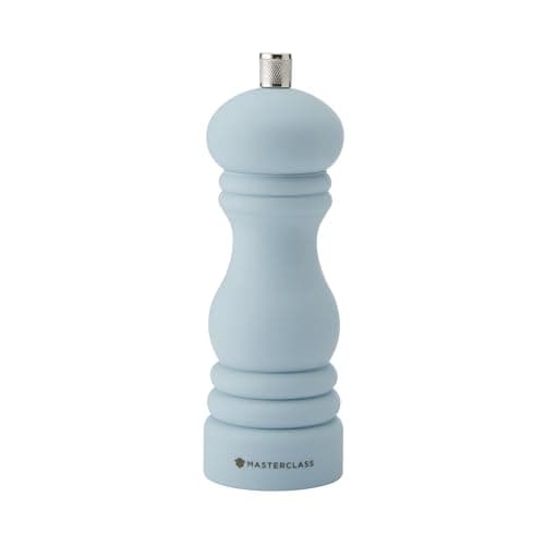 Image of MasterClass MCSNPSKY17 Salt and Pepper Mill, Ceramic, Cream/Latte, Blue