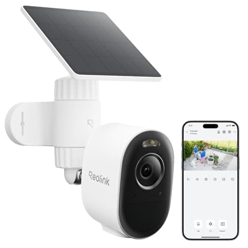 Image of Reolink Solar Security Camera Outdoor Wireless for Garage, Yard, Gate - 5MP Argus 3 Pro with AI Detection, 4-Month Battery, 2.4/5GHz WiFi, No Subscription Needed, IP67 Weatherproof