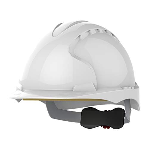 Image of JSP EVO3 Safety Helmet Hard Hat - Non-Vented - White - Wheel Ratchet Adjustment - Comfortable Adjustable Fabric Harness - Lightweight - For Construction, Electrical & Industrial - EN397, EN50365