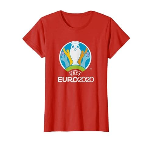 Image of UEFA Euro 2020 "Logo T-Shirt, Women, Red, X-Large