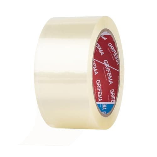 Image of GRIFEMA GA4003-1 Heavy Duty Parcel Tape, Clear Low Noise, Strong Adhesive 5cm x 66m, Industrial Packing Tape for Boxes & Moving House
