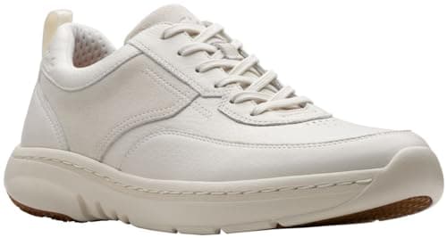 Image of Clarks Men's Clarkspro Lace Oxford, White Leather, 8 UK