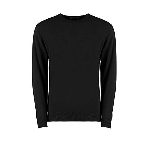 Image of Kustom Kit Mens Regular Fit Arundel Crew Neck Sweater (L) (Black)
