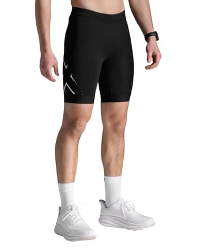 Image of 2XU Men's Core Tri 8 Inch Short - Black/White - Small