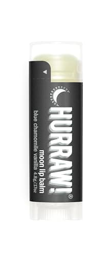 Image of Hurraw! Moon Night Treatment (Blue Chamomile, Vanilla) Lip Balm: Organic, Certified Vegan, Cruelty and Gluten Free. Non-GMO, 100% Natural. Bee, Shea, Soy and Palm Free. Made in USA