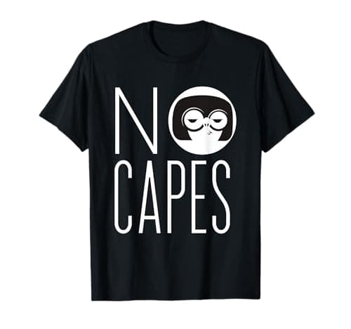 Image of Disney Pixar The Incredibles 2 Edna Mode No Capes Logo T-Shirt