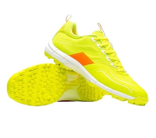 Image of GRAYS Stealth Junior Hockey Shoe (Fluo Yellow, UK Footwear Size System, Big Kid, Numeric, Medium, 4)