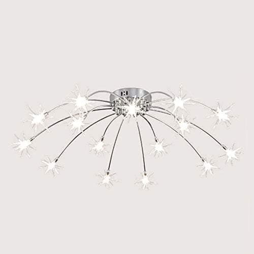 Image of G4 Gypsophila Ceiling Light,LED 15 Lights Semi Flush Mount Chandelier Light Luxury Acrylic Pendant Light Bedroom Restaurant Living Ceiling Lamp-Silver 15 Head