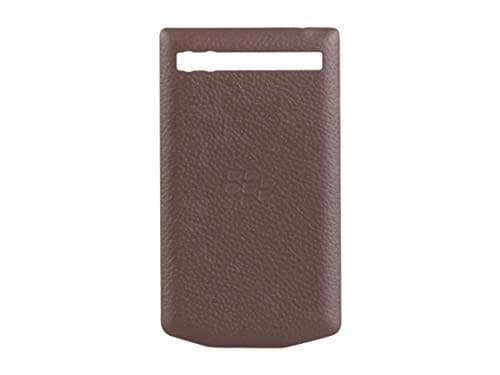 Image of Porsche DESIGN LEATHER BATTERY DOOR COVER DARK BROWN FOR P9983 DESIGN BLACKBERRY P'9983