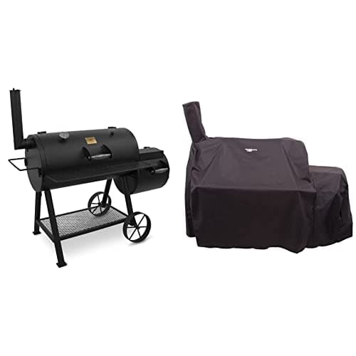 Image of Char-Broil Oklahoma Joe's Highland Smoker, Black Finish with Oklahma Joe Smoker Cover