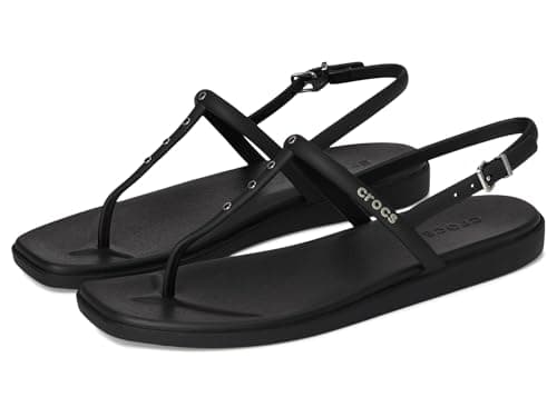 Image of Crocs Women Flip,Miami Studded Thong Flip,Black,3 UK Women