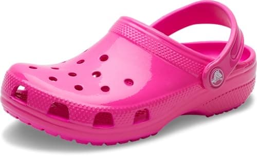 Image of Crocs Unisex Classic Clogs, Neon HL (Pink Crush), 3 UK