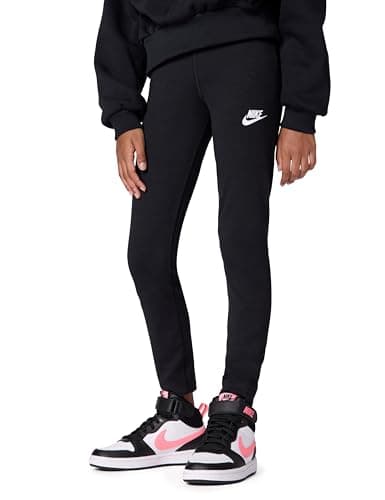 Image of Nike G NSW Clssc Hr Tght Lbr Girls' Trousers, Black/White, L