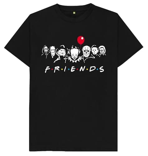 Image of Friends Halloween Kids Womens Mens T Shirt Large Black