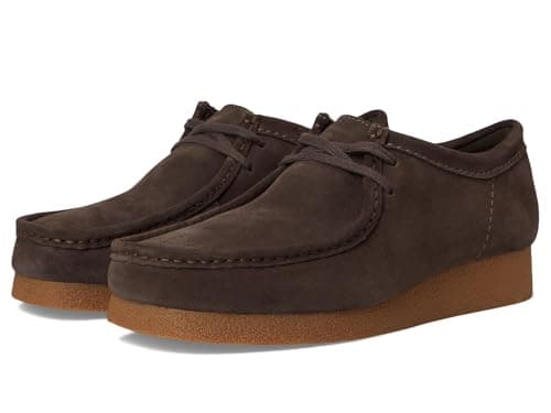 Image of Clarks WallabeeEVO Mens Dark Brown Suede, 10