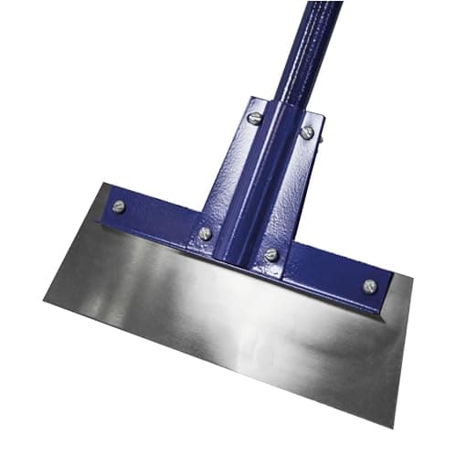 Image of Faithfull Floor Scraper – 300mm (12in) Wide Blade with 1450mm (57in) Fibreglass Handle for Surface Cleaning & Preparation
